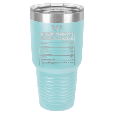 Dad Nutrition Facts 30oz Ringneck Tumbler